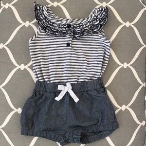 Ruffle tank romper